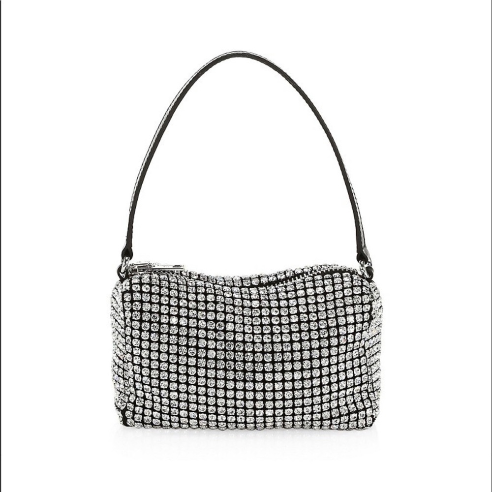 Alexander Wang Heiress Pouch in Rhinestone Mesh